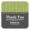 Business Thank You Stylish Lines Green sticker