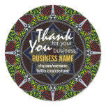 Business Thank You Tribal Earth Green sticker