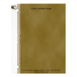 Business Time is Money on Gold Letterhead Design