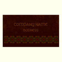 Business Vintage Fractal Polygons Brown v2 business cards