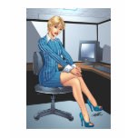 Business Woman, Career Girl Sexy Pinup by Al Rio T Shirt