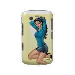 Business Woman Pulling Her Hair Up and Ready to Go Case-Mate Blackberry Case