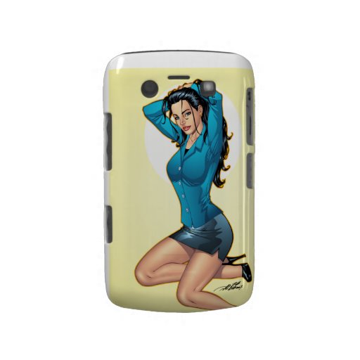 Business Woman Pulling Her Hair Up and Ready to Go Case-Mate Blackberry Case