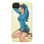 Business Woman Pulling Her Hair Up and Ready to Go Case-Mate iPhone 4 Case