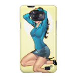 Business Woman Pulling Her Hair Up and Ready to Go Samsung Galaxy Covers