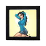 Business Woman Pulling Her Hair Up and Ready to Go Jewelry Box