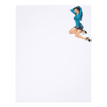 Business Woman Pulling Her Hair Up and Ready to Go Custom Letterhead