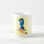 Business Woman Pulling Her Hair Up and Ready to Go Coffee Mugs