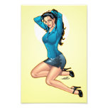Business Woman Pulling Her Hair Up and Ready to Go Art Photo