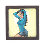 Business Woman Pulling Her Hair Up and Ready to Go Premium Gift Boxes