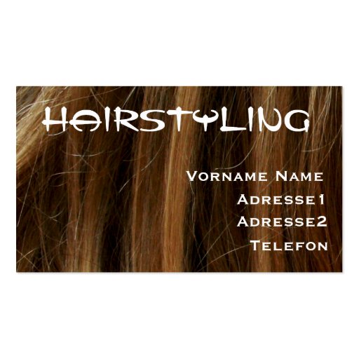 Businesscard Hairstylist Business Card Template (front side)