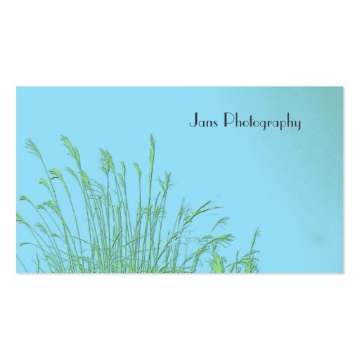 Businesscards template, weed grass business card template (front side)