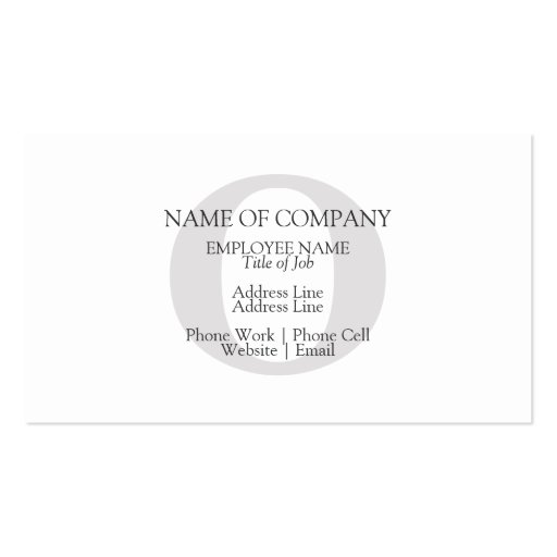 BusinessCards With Monograms  Profile Cards Business Card Templates