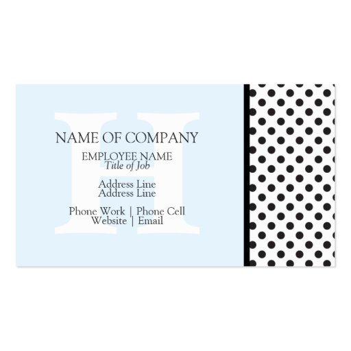 BusinessCards With Monograms  Profile Cards Business Card (front side)