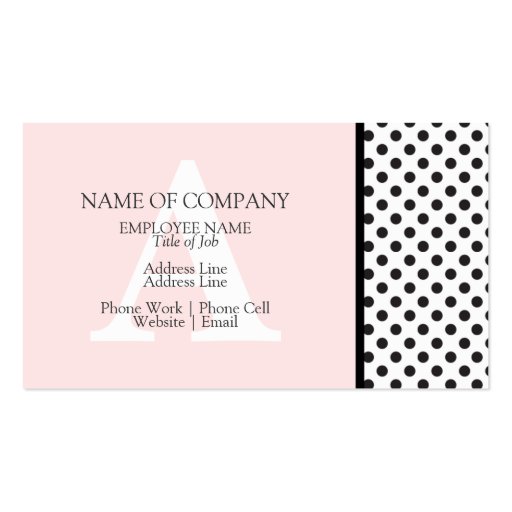BusinessCards With Monograms  Profile Cards Business Card Template