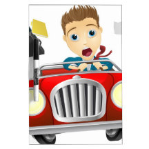 Businessman driving car fast Dry-Erase whiteboard