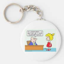 businessman, fired, computer, insubordination key chain