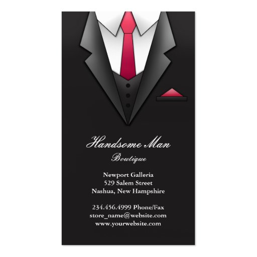 Businessman Suit Business Card (front side)
