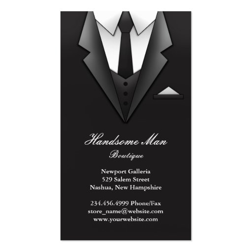 Businessman Suit Business Card (front side)