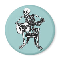 Busker Bones Fridge Magnet