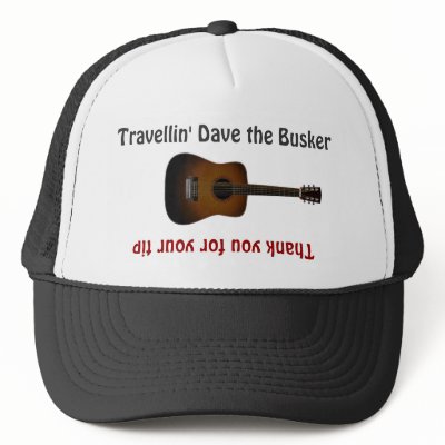 Busker Musicians Tip Jar as a Hat