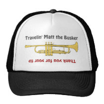 Busker Musicians Trumpet Tip Jar Hat at Zazzle