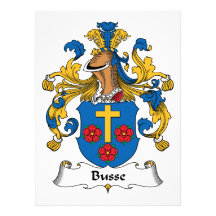 Busse Family Crest Personalized Invite