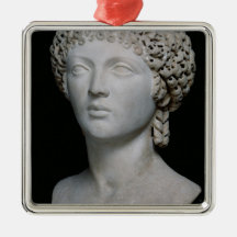 Bust of a Roman woman, possibly Poppaea Christmas Ornaments