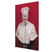 Bust of Cardinal Francesco Barberini Stretched Canvas Print