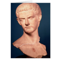 Bust of Emperor Caligula  from Thrace, c.39-40 AD Greeting Cards