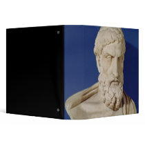 Bust of Epicurus 3 Ring Binder
