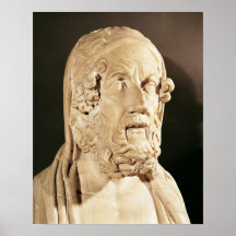 Bust of Homer, Hellenistic period Print