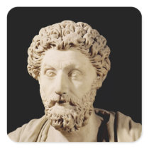 Bust of Marcus Aurelius Square Stickers