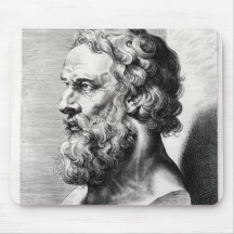 Bust of Plato engraved by Lucas Emil Mouse Pad