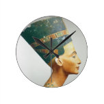 Bust of Queen Nefertiti, side view, from the studi Wallclocks