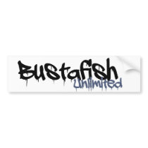 bustafish unlimited bumper sticker