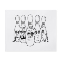 busted up bowling pins greys full color flyer