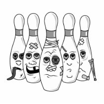 busted up bowling pins greys cut out