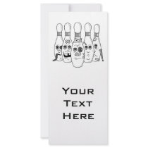 busted up bowling pins greys rack card