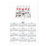 busted up injured bowling pins cartoon business card template