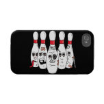 busted up injured bowling pins cartoon iphone 4 tough cover