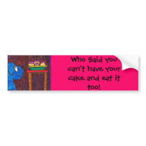 Buster and the cupcake episode Bumper Sticker bumper stickers by Kianmaartgallery Buster and the cupcake episode Bumper Sticker bumper stickers