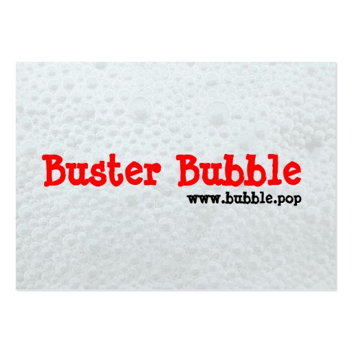 Buster Bubble Business Card (front side)