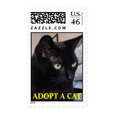 Buster postage: ADOPT A CAT by RozSmith