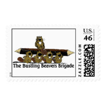 Bustling Bevers Brigade Stamps