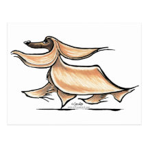 Busy Afghan Hound Post Cards