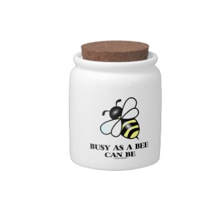 Busy As A Bee Can Be (Bee Drawing) Candy Jar