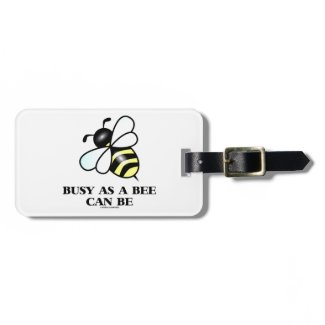 Busy As A Bee Can Be (Bee Drawing) Tags For Bags
