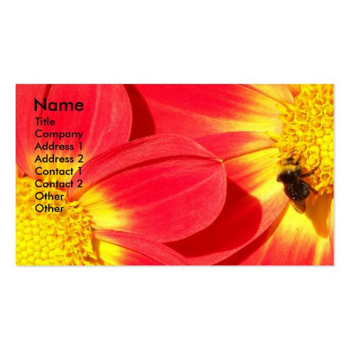 Busy Bee Business Card (front side)