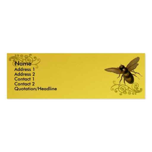 Busy Bee- Business Card Templates (back side)
